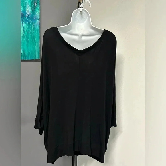 Women’s Plus Size 26/28‎ Black V Neck Tunic Top Jewels Stretch Dolman Whimsigoth - Picture 9 of 12